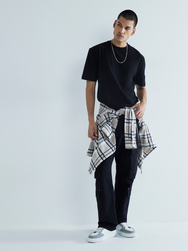 River Island Black Regular Fit T-Shirts 3 Pack - Image 5 of 6