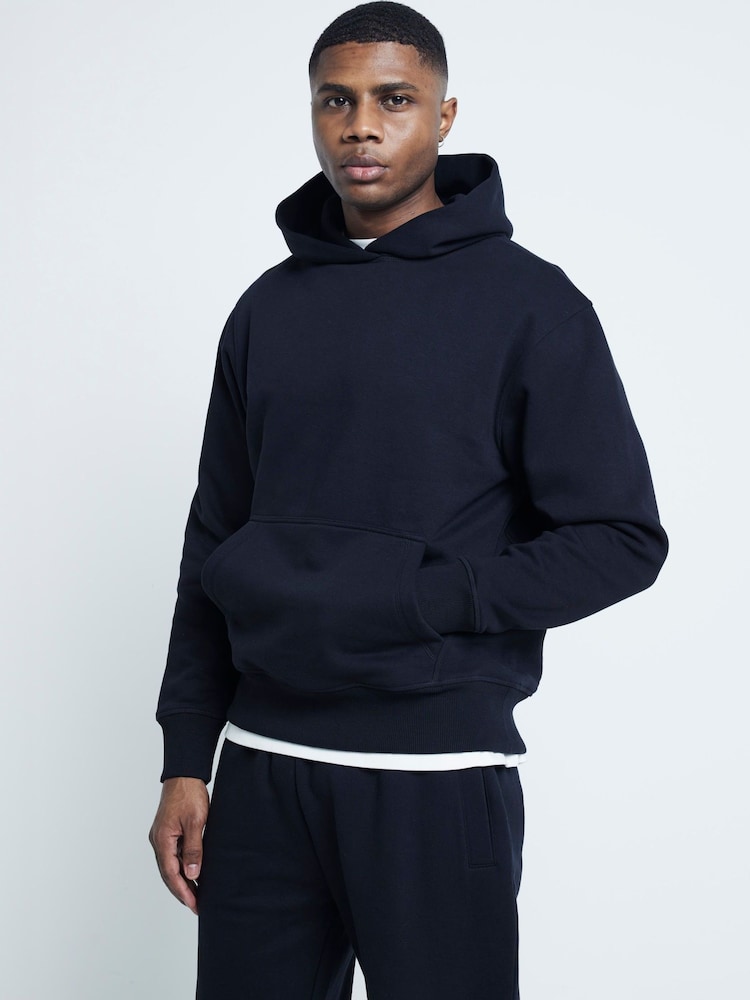 River Island Black Long Sleeve Essential Hoodie - Image 1 of 9