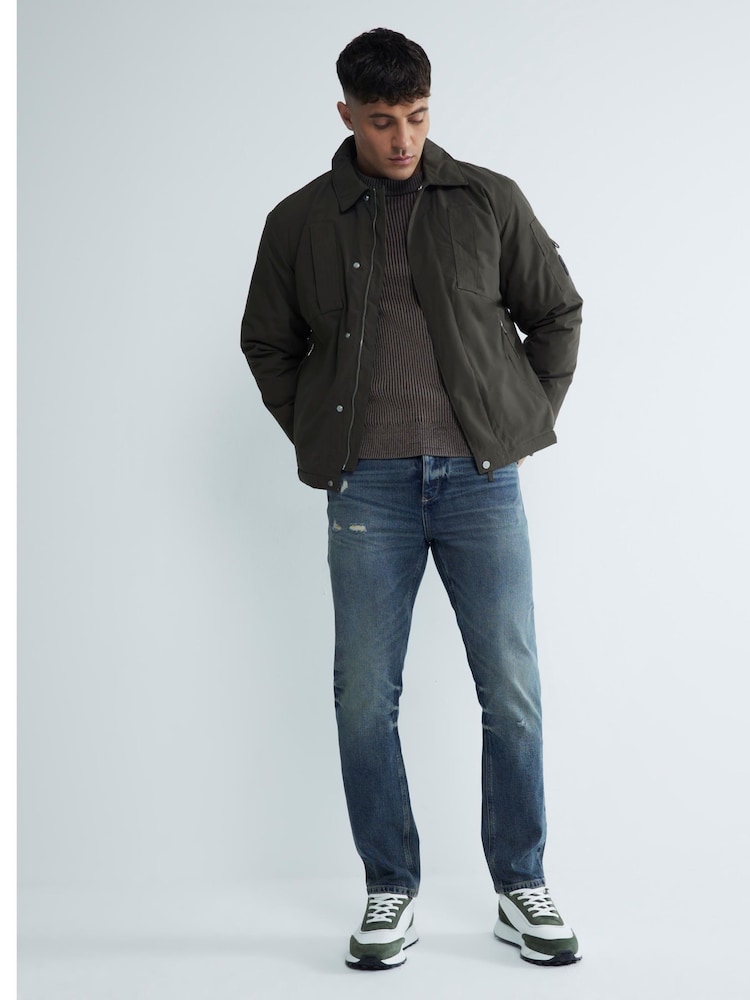 River Island Green Padded Utility Jacket - Image 2 of 6