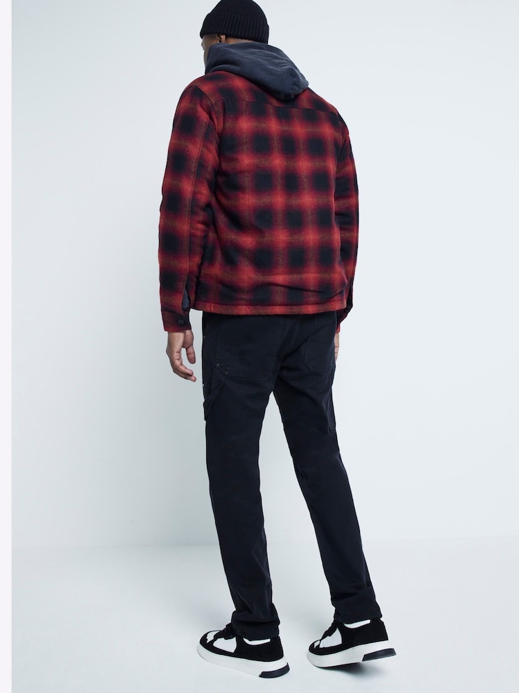 River Island Black Relaxed Carpenter 100% Cotton Jeans - Image 2 of 4