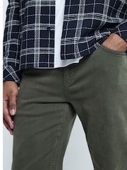 River Island Green Slim Fit 100% Cotton Jeans - Image 4 of 6