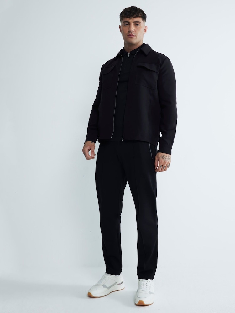 River Island Black Ponti 100% Cotton Shacket - Image 2 of 6