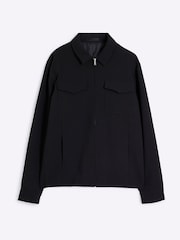 River Island Black Ponti 100% Cotton Shacket - Image 5 of 6