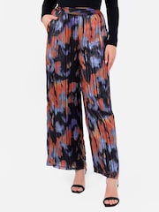 Lovedrobe Hose mit Print und weitem Beinschnitt, Blau - Bild 3 von 6