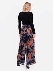 Lovedrobe Hose mit Print und weitem Beinschnitt, Blau - Bild 6 von 6