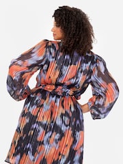 Lovedrobe Blue Elasticated Waist V-Neck Mini Dress - Image 5 of 6
