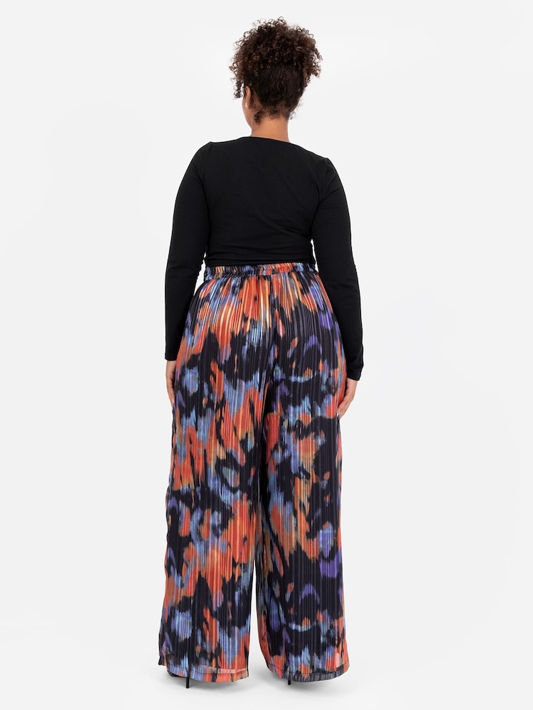 Lovedrobe Blue Wide Leg Printed Trousers - Image 6 of 6
