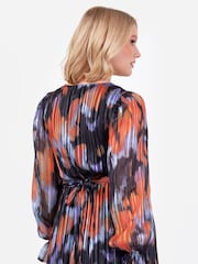 Lovedrobe Blue Wrap Front Tie Back Midaxi Dress - Image 4 of 6
