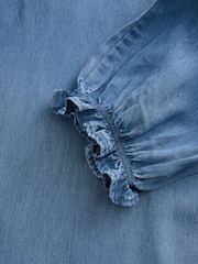 Dark Blue Lightweight Midi Tea Dress - Image 6 of 7