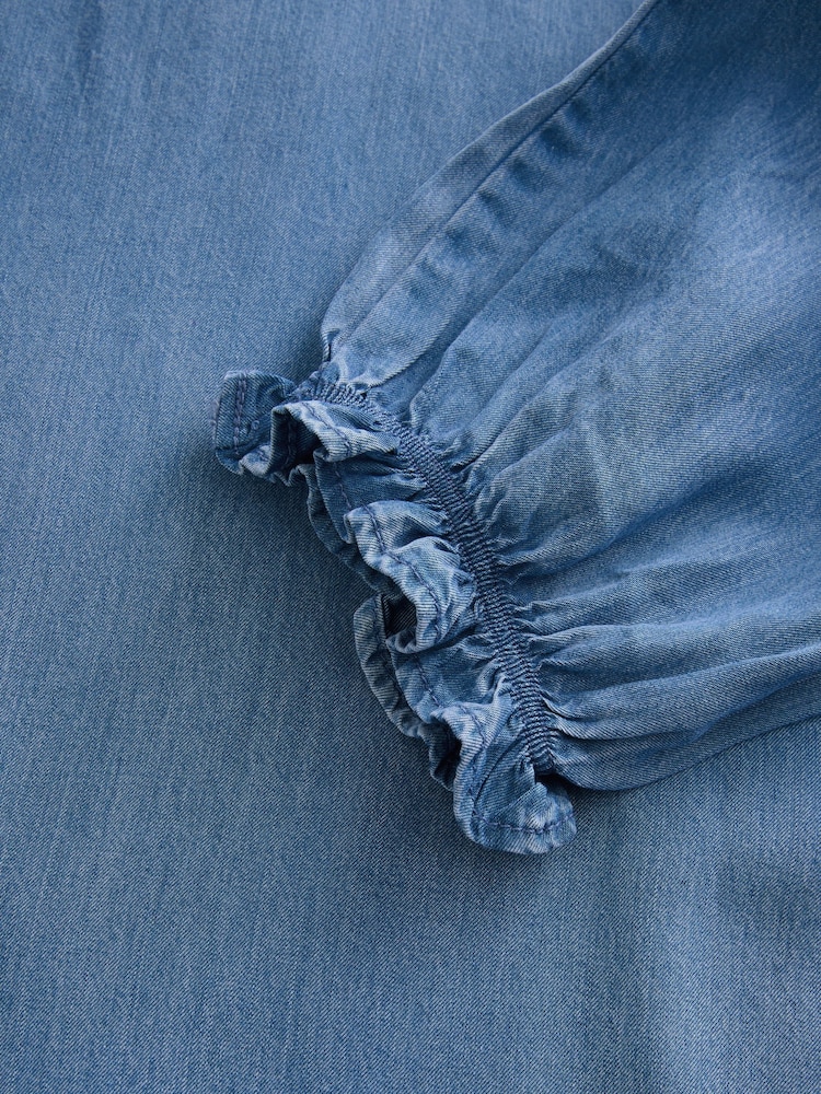bleu foncé - Lightweight Midi Tea Dress - Image 6 of 7
