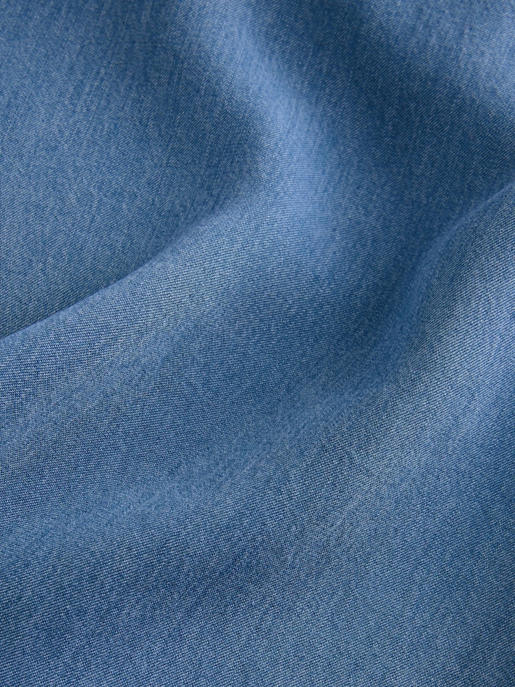 Dark Blue Lightweight Midi Tea Dress - Image 7 of 7