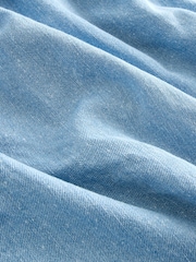 Mid Blue Strappy Denim 100% Cotton Midi Dress - Image 7 of 7