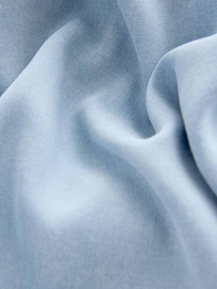Mid Blue Lightweight TENCEL™ Denim Maxi Dress - Image 7 of 7