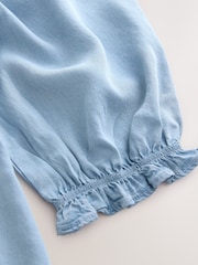 Bleach Blue Lightweight Lyocell Mini Summer Dress - Image 5 of 6