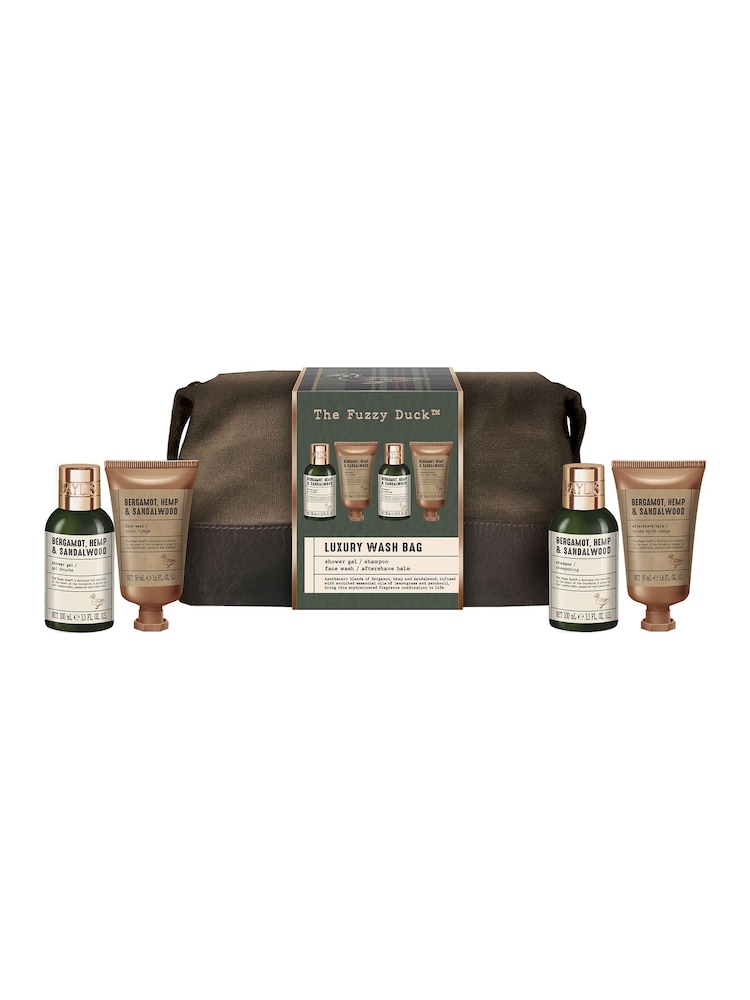 Baylis & Harding The Fuzzy Duck Bergamot Hemp Sandalwood Mens Luxury Wash Bag Gift Set - Image 1 of 5