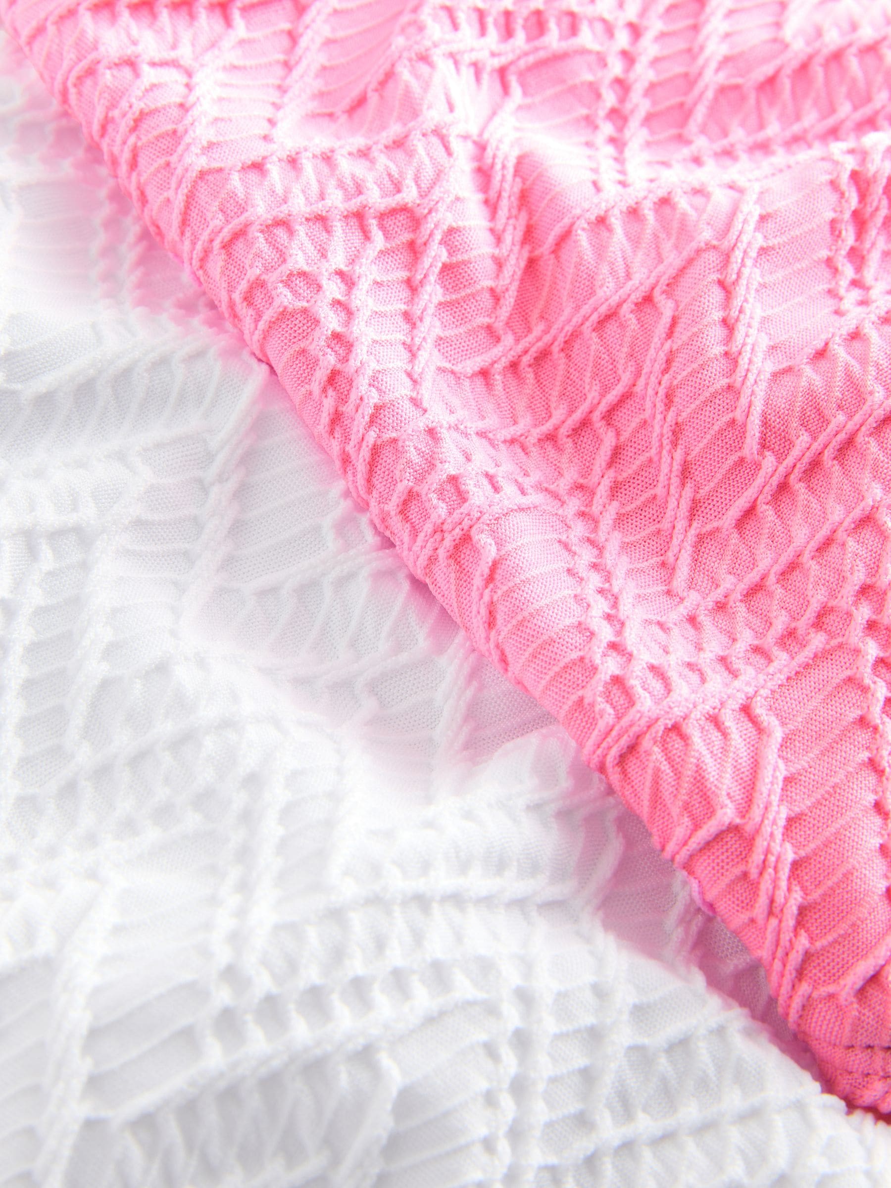 Buy Pink/White Zigzag Textured Tummy Control Scoop Swimsuit Buy Pink/White Zigzag Textured Tummy Control Scoop Swimsuit