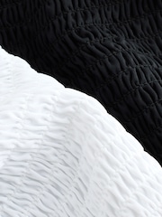 Blanc/Noir - Lot de 2 bas de bikini brésiliens froncés à jambe haute - Image 6 of 6