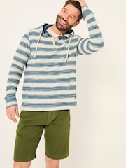 FatFace Trescowe Blue Stripe Half Zip Sweat - Image 2 of 9