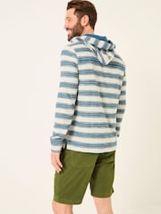 FatFace Trescowe Blue Stripe Half Zip Sweat - Image 3 of 9