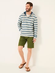 FatFace Trescowe Blue Stripe Half Zip Sweat - Image 4 of 9