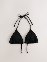 Blanc/Noir - Lot de 2 hauts de bikini triangle froncés - Image 2 of 5
