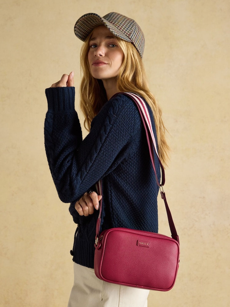 Joules Trent Berry Red Cross Body Bag - Image 1 of 9