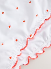 White Peach Lettuce Edge Tie Side Bikini Bottoms - Image 7 of 7
