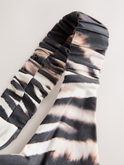 Black/Animal Tanga High Leg Bikini Bottoms - Image 2 of 3