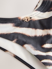 Black/Animal Tanga High Leg Bikini Bottoms - Image 3 of 3