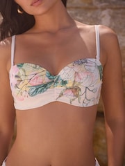 Cream/Lilac/Jaune Fleuri  - Haut de bikini bandeau filaire - Image 5 de 5