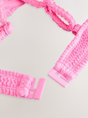 Rose néon - Haut de Bikini effet froissé avec armatures non rembourré - Image 9 of 9