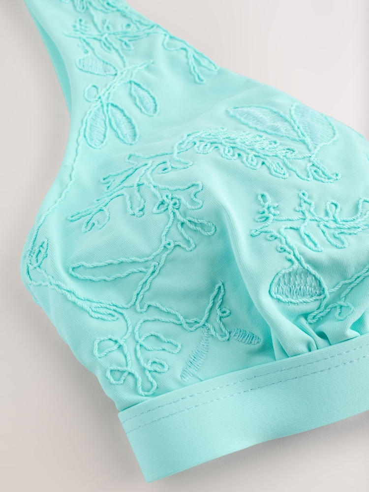 Menthe brodée vert - Haut triangle de bikini - Image 8 of 8