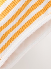 Yellow/White Stripe Seamfree Bandeau Bikini Top - Image 7 of 8