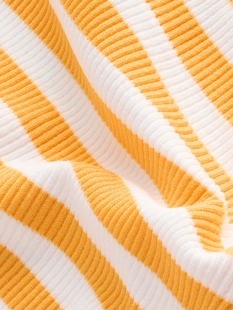 Yellow/White Stripe Seamfree Bandeau Bikini Top - Image 8 of 8
