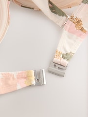 Pink/Khaki Green/Gold Foil Abstract - Проволочный бикини-топ - Image 7 of 8