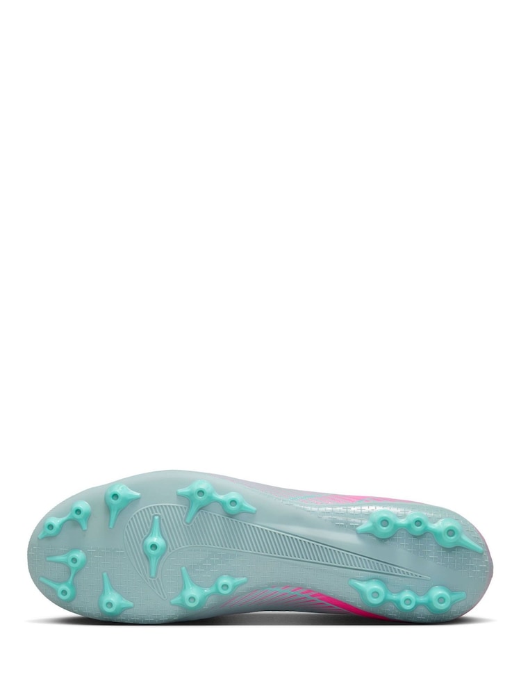Nike Grey/Pink Adults Zoom Mercurial Vapor 16 Academy Artificial Ground Football Boots - Image 8 of 11