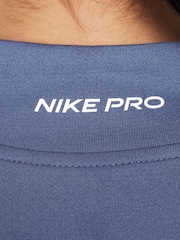 Nike Diffused Blue Pro Dri-Fit Half Zip Top - Image 5 of 8