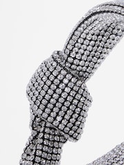 French Connection Black Diamonte Knot Bag - Image 4 of 4