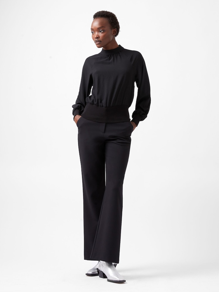 French Connection Black Krista Knit Long Sleeve Stan Jumper - Image 1 of 4 French Connection Black Krista Knit Long Sleeve Stan Jumper - Image 1 of 4