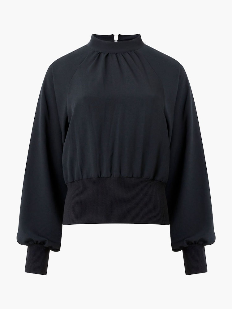French Connection Black Krista Knit Long Sleeve Stan Jumper - Image 4 of 4 French Connection Black Krista Knit Long Sleeve Stan Jumper - Image 4 of 4