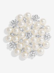 Jon Richard Silver Tone Pearl Statement Gift Box Brooch - Image 3 of 3
