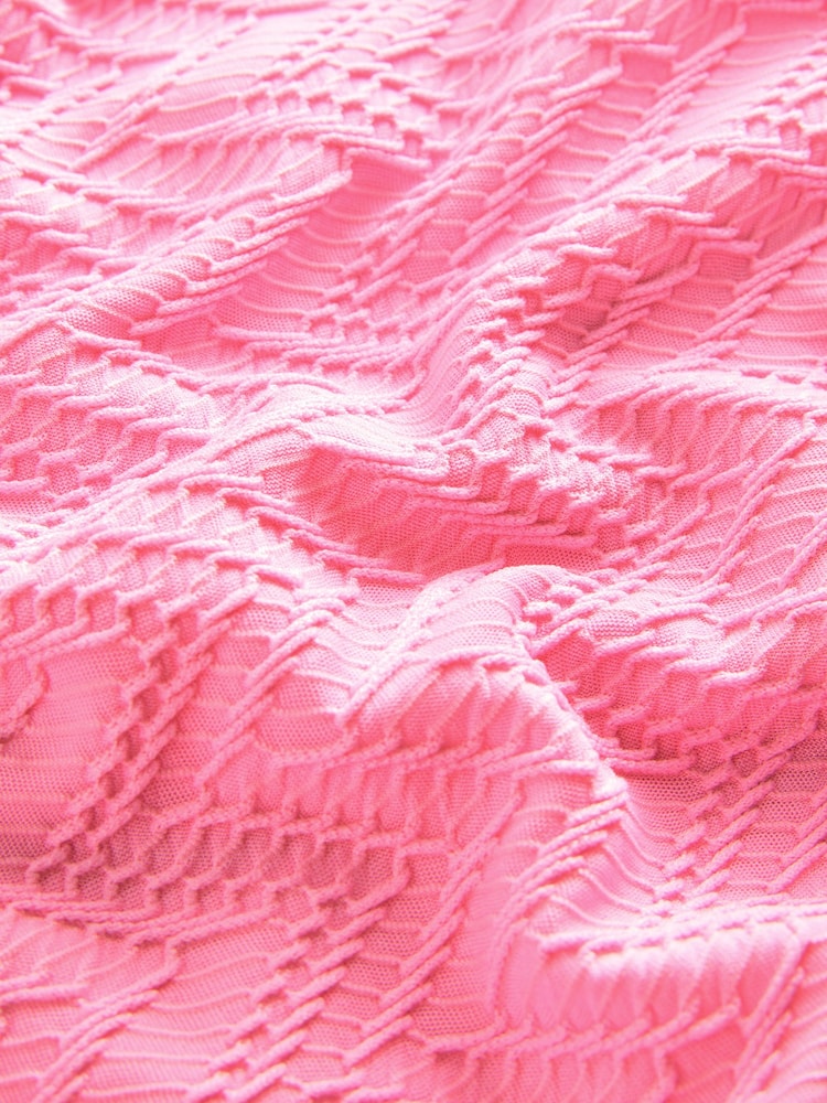 Pink Scoop Neck Tummy Control Swimsuit - Image 7 of 9