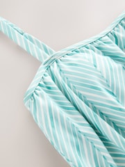 Blue/White Print Blouson Shaping Swimsuit - Image 10 of 10