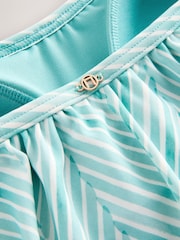 Blue/White Print Blouson Shaping Swimsuit - Image 9 of 10