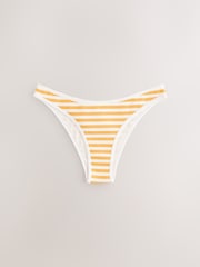 self. Yellow/White Stripe Seamfree Brazilian Bikini Bottoms - Image 5 of 8