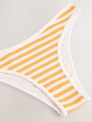 self. Yellow/White Stripe Seamfree Brazilian Bikini Bottoms - Image 6 of 8