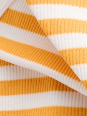 self. Yellow/White Stripe Seamfree Brazilian Bikini Bottoms - Image 8 of 8