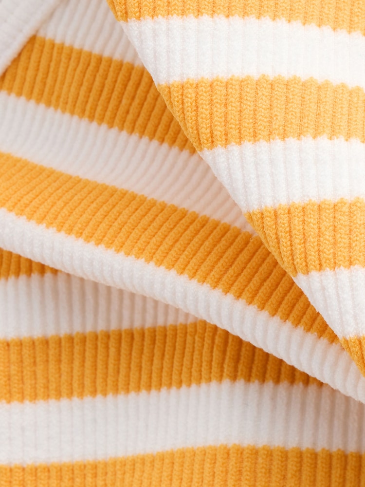 self. Yellow/White Stripe Seamfree Brazilian Bikini Bottoms - Image 8 of 8 self. Yellow/White Stripe Seamfree Brazilian Bikini Bottoms - Image 8 of 8
