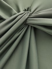 Khaki Green Twist Bandeau Tummy Control Swimsuit - Image 8 of 10