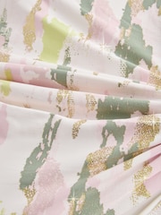 Cream/Khaki/Gold Foil Abstract Bandeau Ruched Leg Tummy Control Shaping Swimsuit - Image 8 of 8